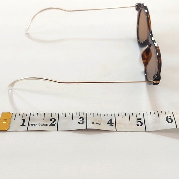 Prada NWOT Cat Eye Tortoise Frame With Gold Wire Arms Dark Lenses Made In Italy - Picture 4 of 7